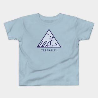 Cat in Triangle Shape Kids T-Shirt